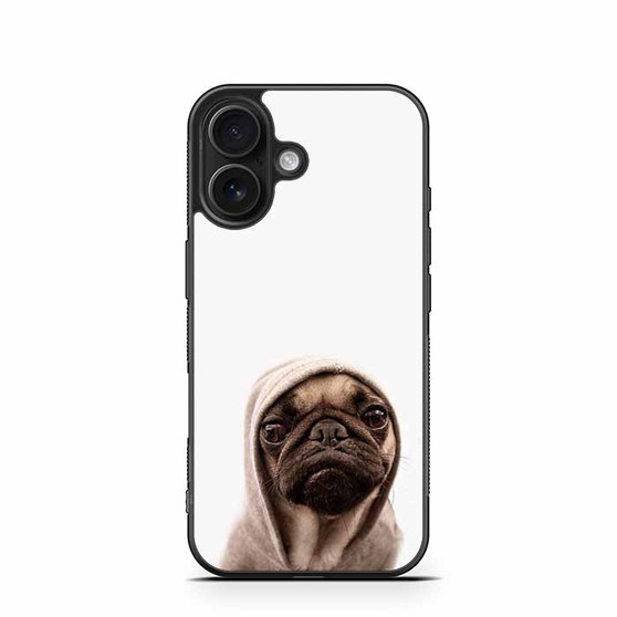 Pug In Hoodie iPhone 16 Case