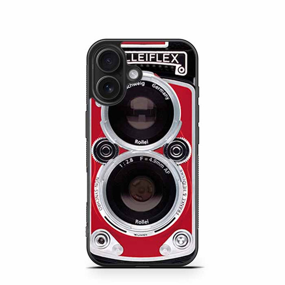 Red Rolleiflex Dual lens iPhone 16 Case