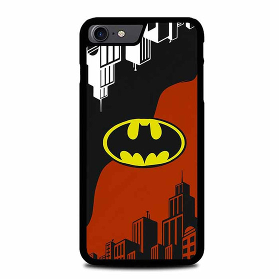 Batman Logo in Upside Down City iPhone SE 2022 Case