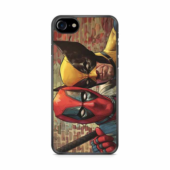 Deadpool and Wolverine Art iPhone SE 2020 Case