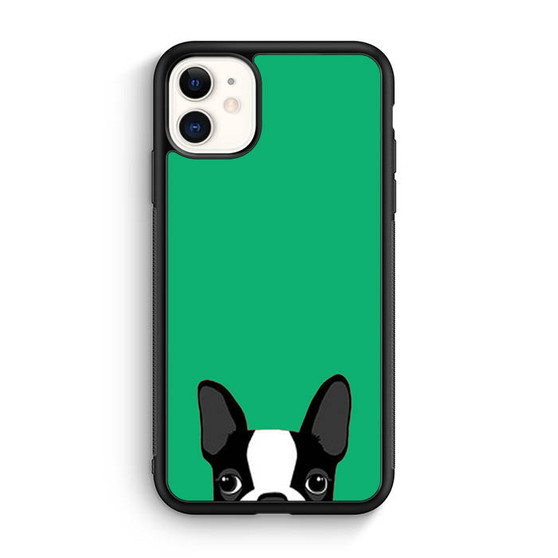Watching Boston Terrier 2 iPhone 11 Case