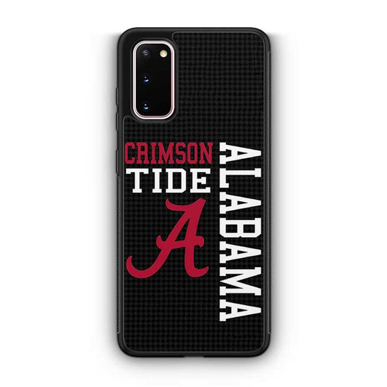 Alabama Cromson Tide in Black Samsung Galaxy S20 Case
