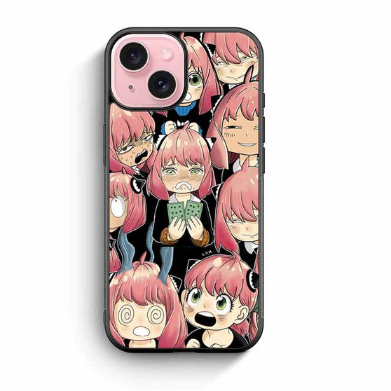 Cute Faces Anya Forger iPhone 15 Case
