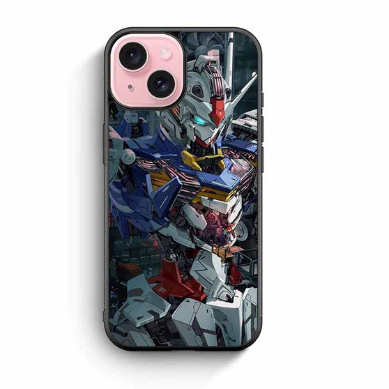 Gundam aerial mechanical iPhone 15 Case