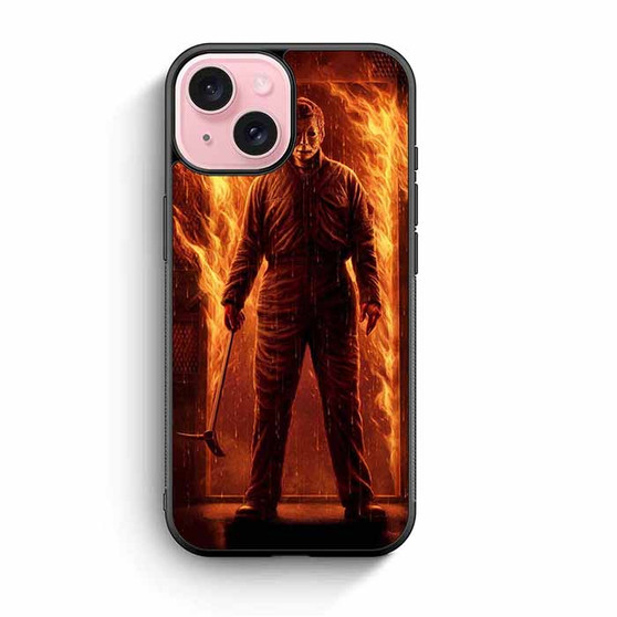 Michael myers on fire iPhone 15 Case