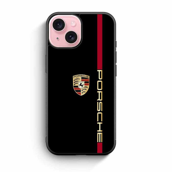 Porsche black car iPhone 15 Case