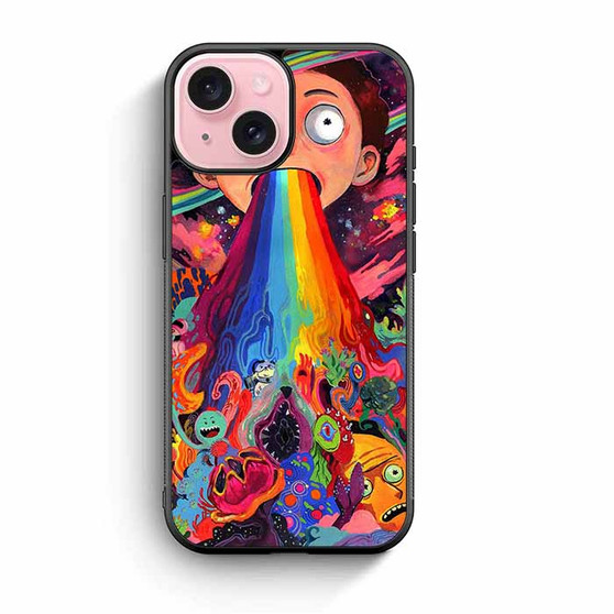 Psychedelic Rick and Morty iPhone 15 Case