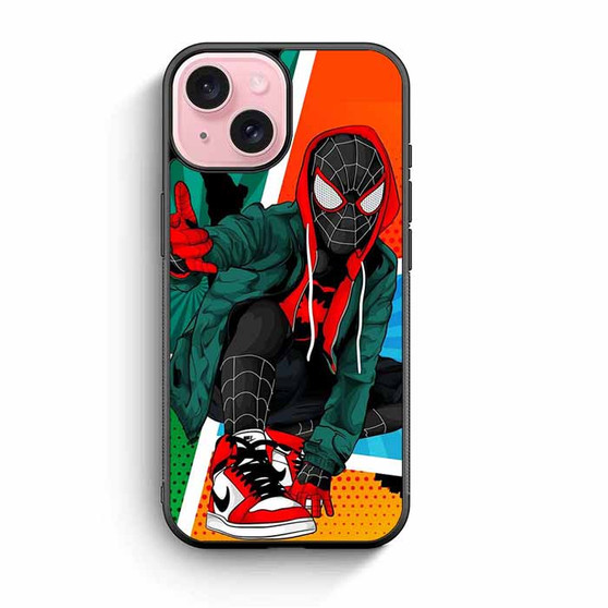 Spiderman Miles Morales Art Style iPhone 15 Case