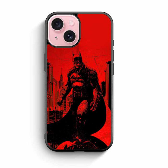 The Batman in Red Art iPhone 15 Case