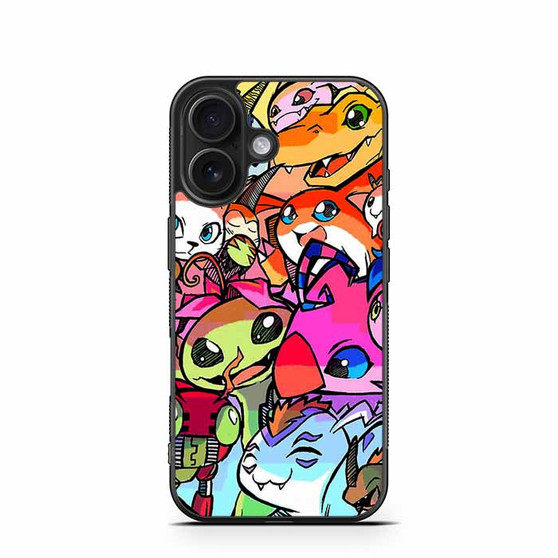 Digimon cute collage iPhone 16 Case
