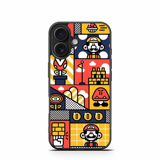 Super mario bross art iPhone 16 Case