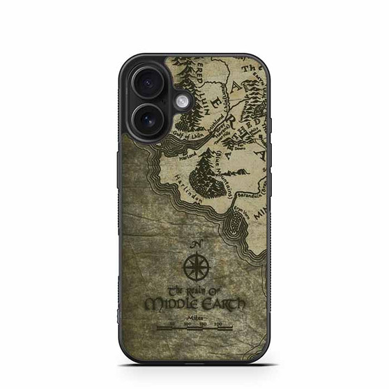 The lord of the rings middle earth map ASCK iPhone 16 Case