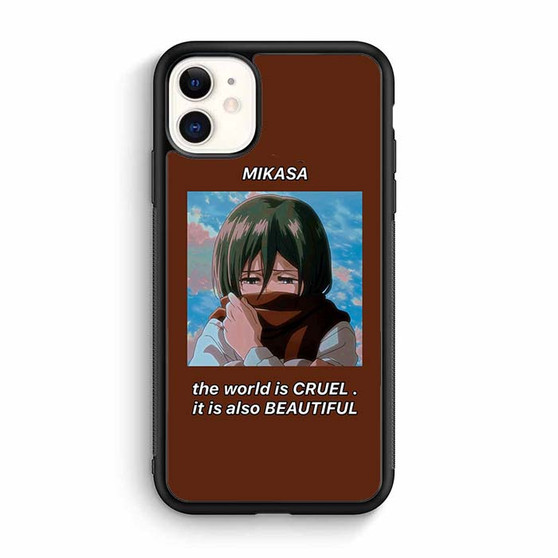 Attack On Titan Mikasa Quotes 1 iPhone 12 Mini | iPhone 12 Case