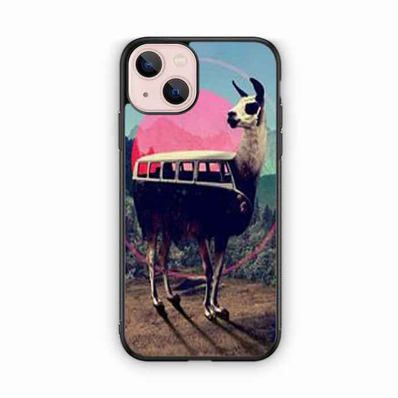 llama retro bus iPhone 13 Case