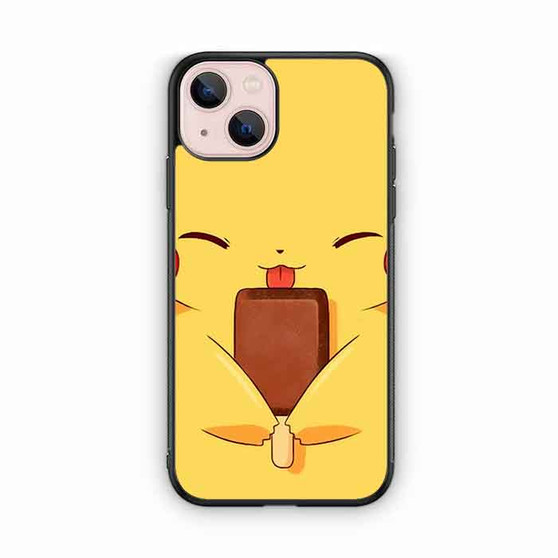 Pokemon Pikachu eating ice stick iPhone 13 Case
