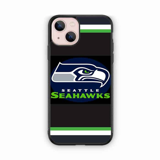 Seattle seahawks logo green strip iPhone 13 Case