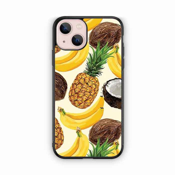 Pineapple Banana Coconut art iPhone 13 Case