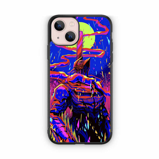 Denji Devils Mode in Abstract iPhone 13 Case