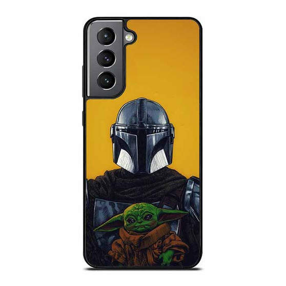 The Mandalorian Boba Fett and Baby Yoda Art Samsung Galaxy S21/ S21+/ S21 Ultra/ S21 FE Case