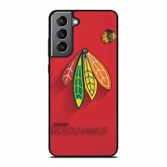 chicago blackhawks logo poster Samsung Galaxy S21 Case