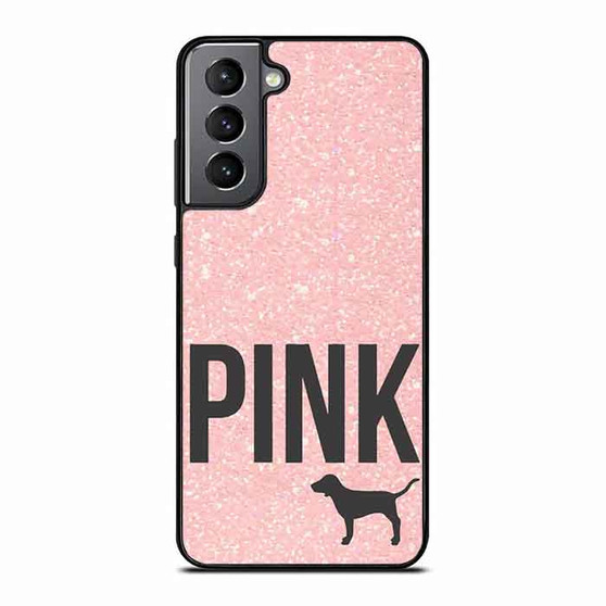 Light Glitter Pink Victoria's Secret Samsung Galaxy S21 Case