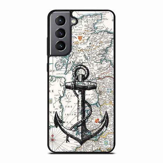 nautica map and anchor Samsung Galaxy S21 Case