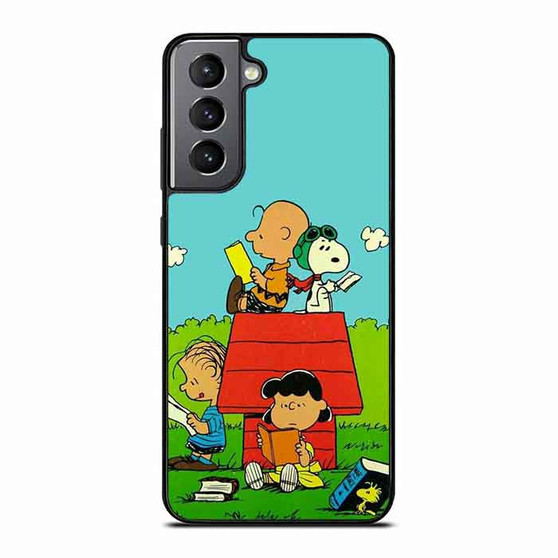 Snoopy Reading Samsung Galaxy S21 Case
