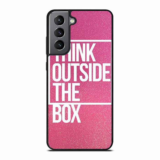 Think Outside The Box Pink Glitter Samsung Galaxy S21 Case