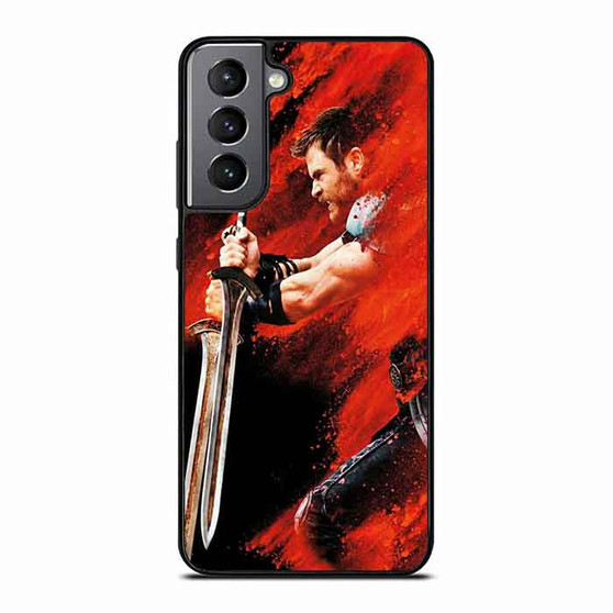 Thor Ragnarok on Red Dust Samsung Galaxy S21 Case