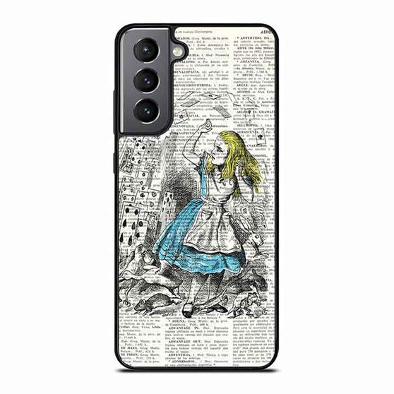 vintage book alice Samsung Galaxy S21 Case
