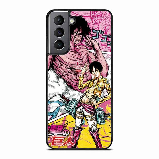 Attack on Titan Eren Yeager Jojo Style Samsung Galaxy S21 Case