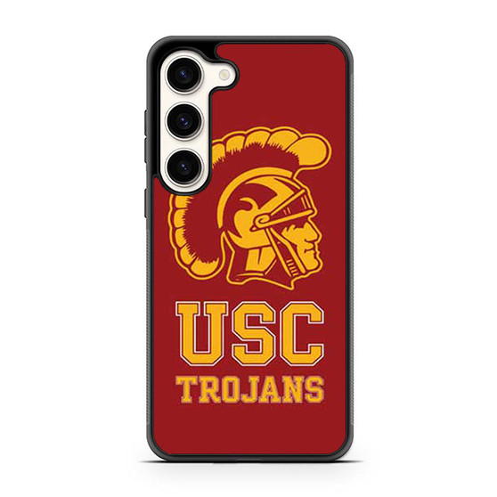 Usc Trojans logo on red Samsung Galaxy S23 Case
