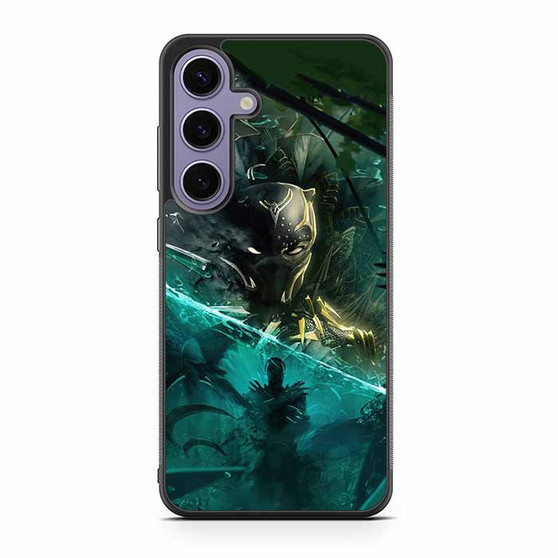 Black Panther Abstract Art Samsung Galaxy S24 Case