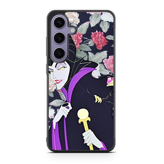 Maleficent evil face floral Samsung Galaxy S24 Case