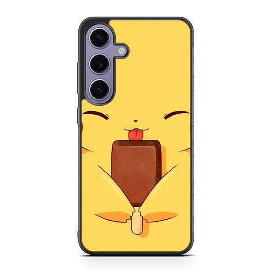 Pokemon Pikachu eating ice stick Samsung Galaxy S24 Case