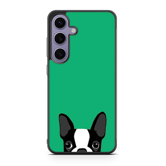 Watching Boston Terrier 2 Samsung Galaxy S24 Case