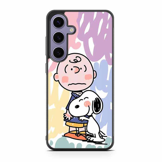 Charlie And Snoopy Hugging Samsung Galaxy S25 Series Case