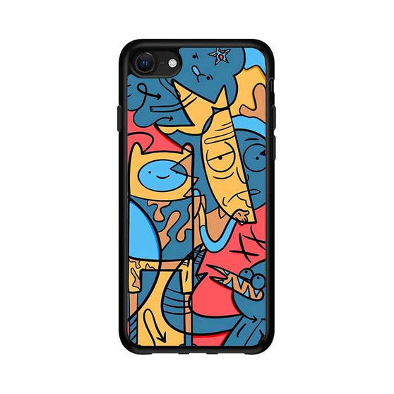 Adventure time rick and morty iPhone 16e Case