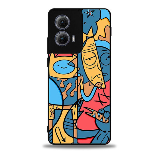 Adventure time rick and morty Motorola Moto Edge Case