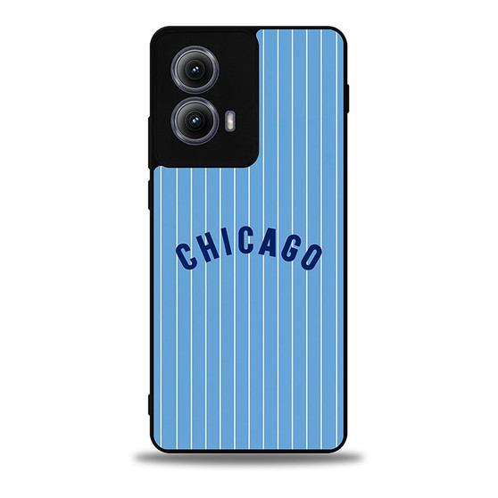 Chicago cubs jersey pattern Motorola Moto Edge Case