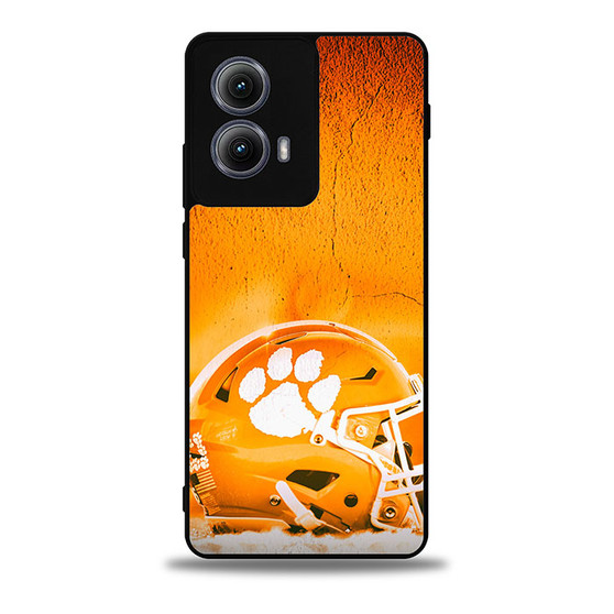 Clemson tigers helmet Motorola Moto Edge Case