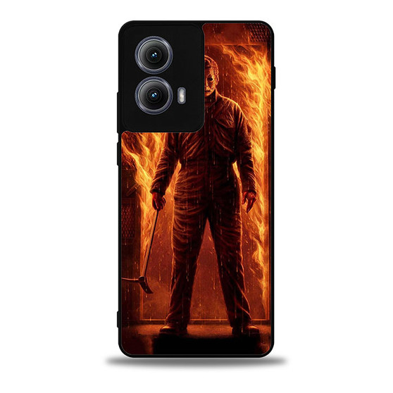 Michael myers on fire Motorola Moto Edge Case