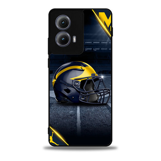 Michigan Wolverines Helmet Motorola Moto Edge Case