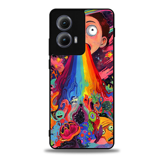 Psychedelic Rick and Morty Motorola Moto Edge Case
