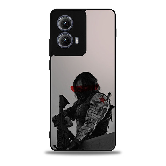Winter soldier aiming captain america Motorola Moto Edge Case