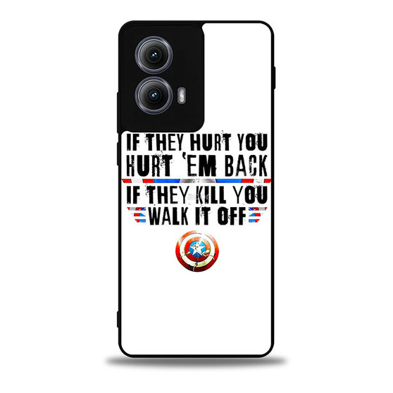 Captain America's Quote Motorola Moto Edge Case