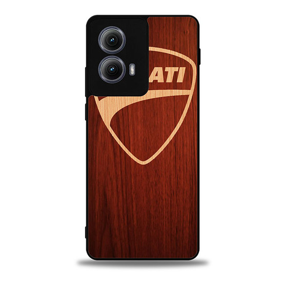 Ducati wood Motorola Moto Edge Case