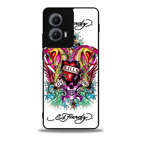 ed hardy kills love slowly Motorola Moto Edge Case