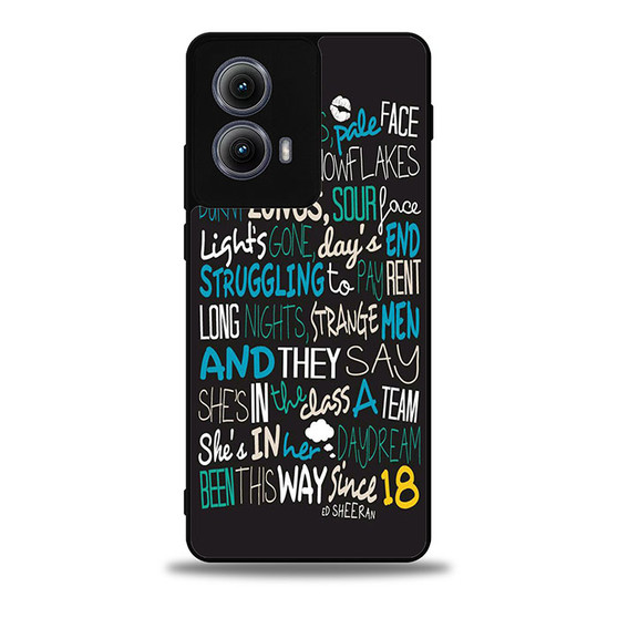 Ed Sheeran Quotes 3 Motorola Moto Edge Case