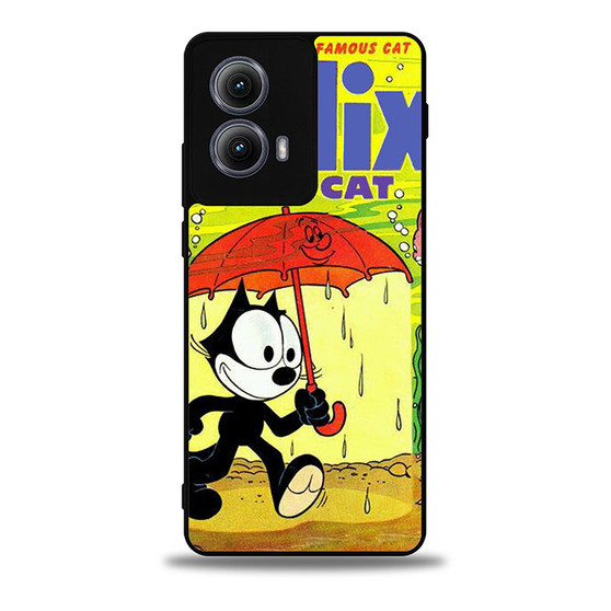 Felix the Cat in Umbrella Motorola Moto Edge Case